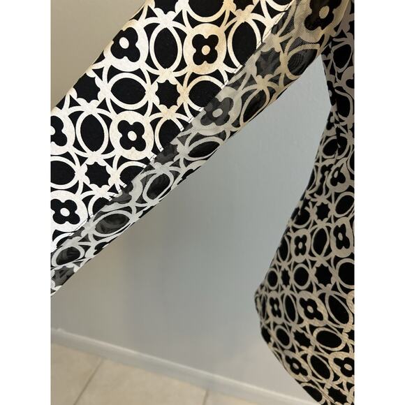 IBKUL 1/4 Zip Pullover Mesh Vent Medallion Print Long Sleeve SPF 50 Womens Med - Picture 4 of 11